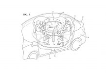 Arabanın ortasına masa, hem de airbagli