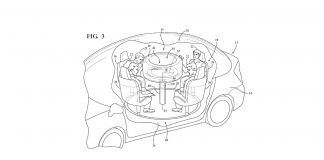 Arabanın ortasına masa, hem de airbagli
