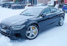 2019 Audi RS7 hazırlıklarına kar üstünde devam ediyor