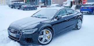 2019 Audi RS7 hazırlıklarına kar üstünde devam ediyor